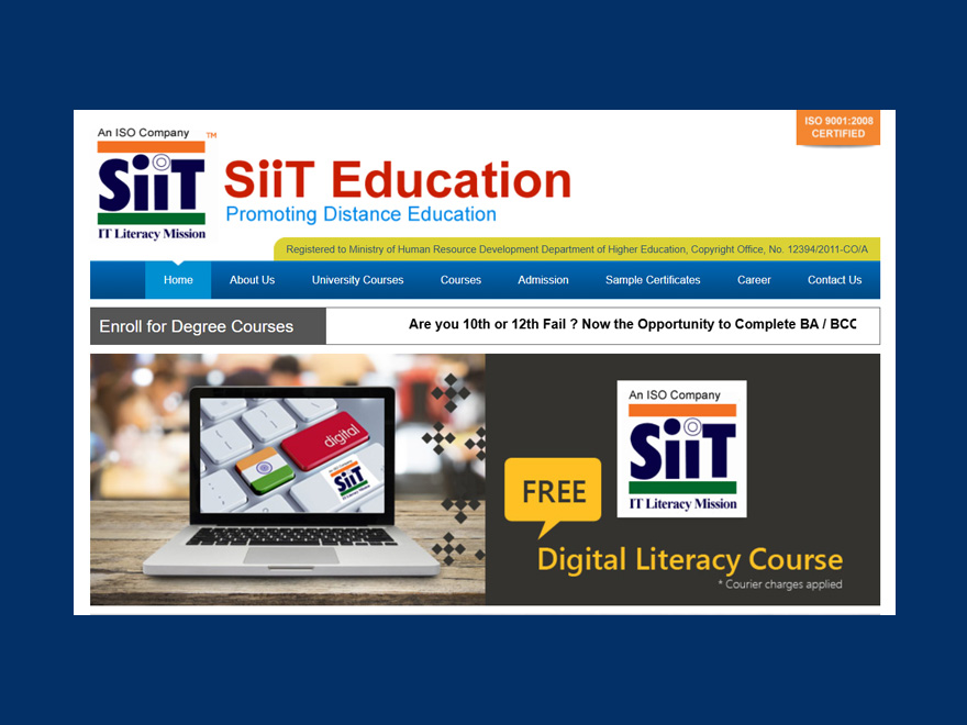 Siit Distance Education portfolio by Intellect Systems